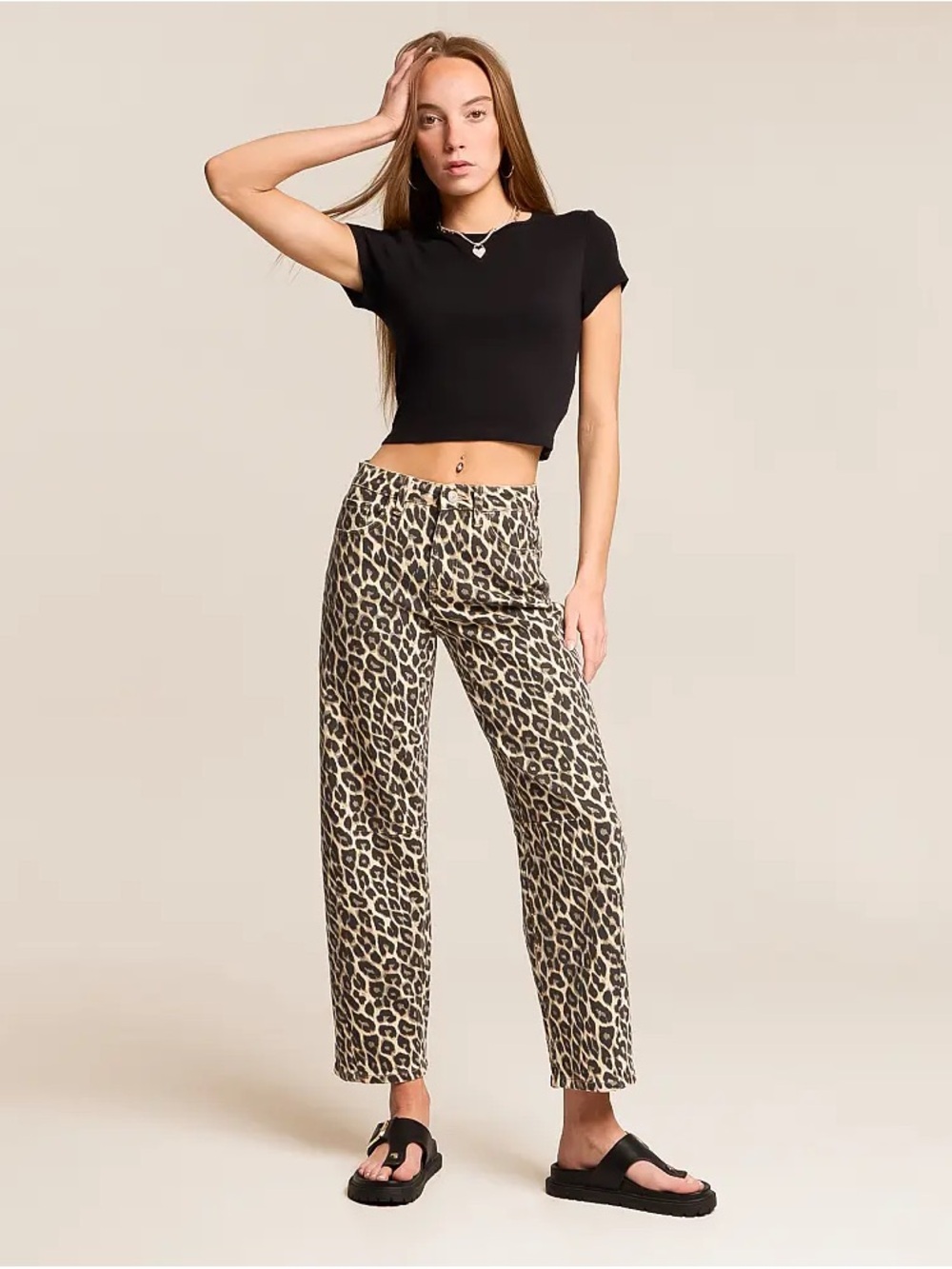 VERVET BY FLYING MONKEY Kate Leopard Barrel Stretch Jeans Size 30 - NWT - Picture 4 of 5